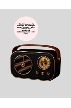 Bluetooth’lu Retro Radyo – FM Destekli Nostaljik Hoparlör