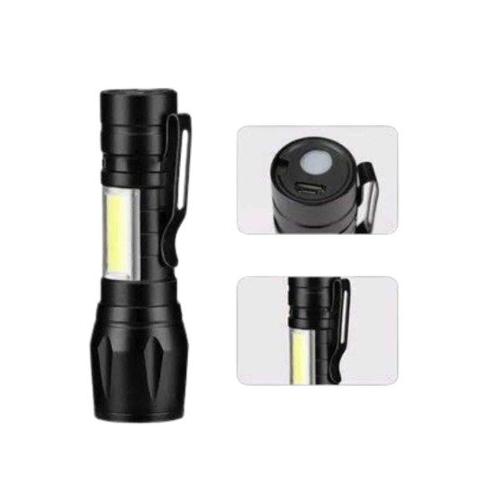 Led Lamba El Feneri Küçük Taşınabilir USB Şarjlı Acil Durum Lambası