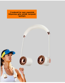 5 Kanatlı Sessiz Mini Fan 3 Vitesli Katlanabilir Asılabilir