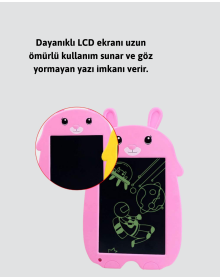 Tek Tuşla Silinebilir LCD Yazı Tableti | Çocuklar İçin Eğitim Tableti