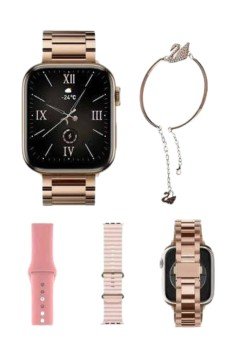 Yeni Nesil Kadın Akıllı Saat Rose Gold Android ve İos Uyumlu Yeni Nesil Kadın Akıllı Saat Rose Gold Android ve İos Uyumlu