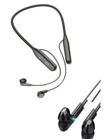 100 Saat Kablolu Boyun Askılı Dijital Göstergeli Bluetooth Kulaklığı