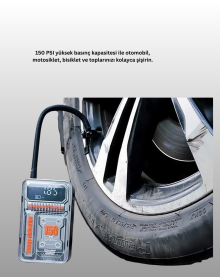 150 PSI Kablosuz Dijital Ekranlı Taşınabilir Araç Lastik Pompası