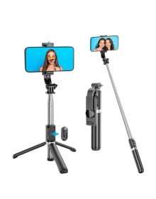 Tripod Selfie Çubuğu Bluetooth Kumandalı Kablosuz Led Işıklı
