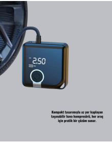 150 PSI Yüksek Basınç Kapasiteli Kablosuz Lastik Pompası