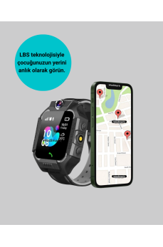 S10 Akıllı Çocuk Saati SİYAH