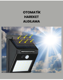 Kablo Gerektirmeyen Güneş Enerjili Dış Mekan Işık – Bahçe ve Koridor Aydınlatması