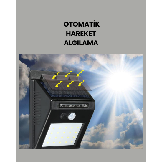 Solar Enerjiyle Çalışan IP65 Su Geçirmez 20 LED Duvar Lambası Solar Enerjiyle Çalışan IP65 Su Geçirmez 20 LED Duvar Lambası