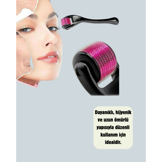 Titanyum Mikro İğneli Dermaroller 1 mm Kırışıklık ve Leke Karşıtı Titanyum Mikro İğneli Dermaroller 1 mm Kırışıklık ve Leke Karşıtı