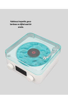 3-1 Kablosuz Bluetooth Hoparlör – Gece Lambalı, Saatli, Retro Tasarım 3-1 Kablosuz Bluetooth Hoparlör – Gece Lambalı, Saatli, Retro Tasarım