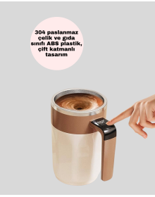 Manyetik Otomatik Karıştırma Bardağı – Şarjlı, Paslanmaz ve Pratik