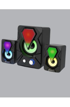 2.1 Kanal RGB LED Oyun Hoparlörü Subwoofer Destekli 2.1 Kanal RGB LED Oyun Hoparlörü Subwoofer Destekli