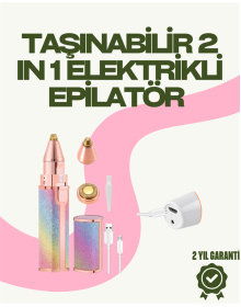 8000 RPM Taşınabilir Epilatör – Kaş Düzeltici ve Dudak Epilatörlü Pille Çalışan