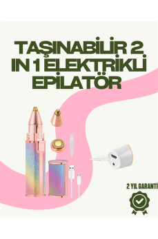 8000 RPM Taşınabilir Epilatör – Kaş Düzeltici ve Dudak Epilatörlü Pille Çalışan
