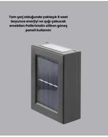 Suya Dayanıklı Güneş Enerjili Bahçe Lambası