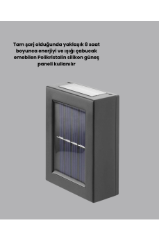 Bahçe ve Balkon İçin Güneş Enerjili Lamba