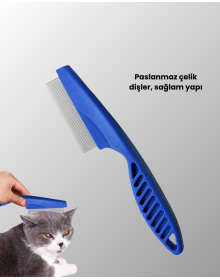 Uzun ve Kısa Tüylü Hayvanlara Özel Bit Tarağı ve Tüy Temizleme Seti