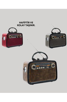 Bluetooth Bağlantılı Taşınabilir Hoparlör – FM/AM Radyo Özellikli, Şarj Edilebilir Batarya, 1 kg