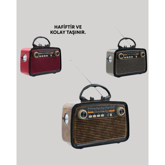 Bluetooth Bağlantılı Taşınabilir Hoparlör – FM/AM Radyo Özellikli, Şarj Edilebilir Batarya, 1 kg