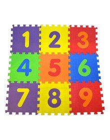 9 Parça Çocuk Oyun Karosu Eva Puzzle Yer Matı Sayılar Eğitici Oyun Halısı