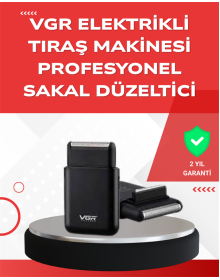 ABS Gövdeli Süper İnce Elektrikli Sakal Kesici – 45 dk Kablosuz Kullanım, Yanak Makası Dahil