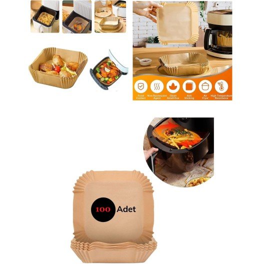 Airfreyer Fritöz Kağıdı Kare XL / XXL 100LÜ Airfreyer Fritöz Kağıdı Kare XL / XXL 100LÜ