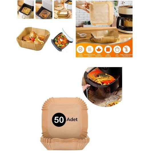 Airfreyer Fritöz Kağıdı Kare XL / XXL 50li Airfreyer Fritöz Kağıdı Kare XL / XXL 50li