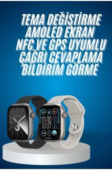 Akıllı Kol Saat Amoled Ekran Android ve İOS Uyumlu Arama Konuşma