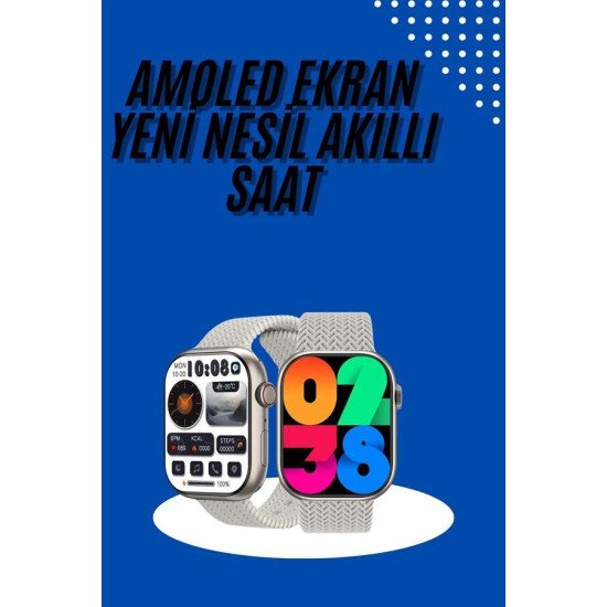 Akıllı Kol Saat Amoled Ekran Android ve İOS Uyumlu Arama Konuşma