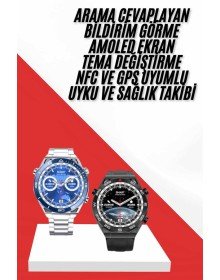 Akıllı Saat 1.62 İnç Ultimate Nabız Sensörlü Sesli Görüşme Yapabilen