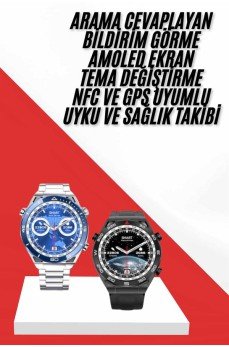 Akıllı Saat 1.62 İnç Ultimate Nabız Sensörlü Sesli Görüşme Yapabilen