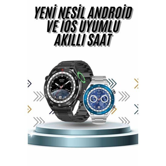 Akıllı Saat 1.62 İnç Ultimate Nabız Sensörlü Sesli Görüşme Yapabilen