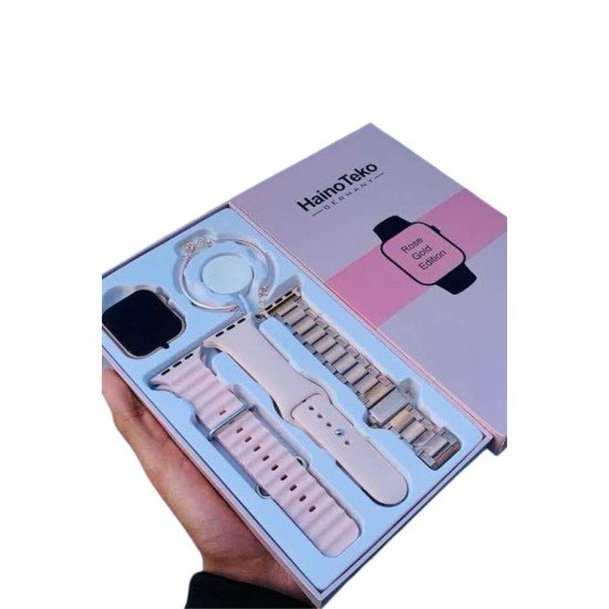 Akıllı Saat 3 Kordonlu Ve Aksesuarlı Bayanlar Için Şık Rose renk Akıllı Saat 3 Kordonlu Ve Aksesuarlı Bayanlar Için Şık Rose renk