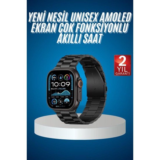 Akıllı Saat 3 Kordonlu Waterproof Adımsayar, Titreşim ve GPS Özelliği