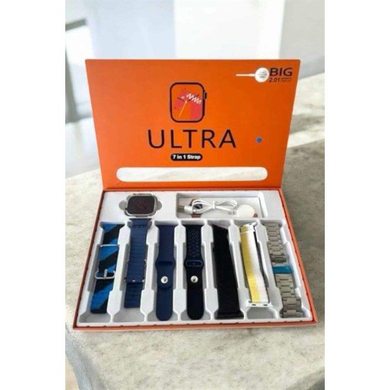 Akıllı Saat 7 Kordonlu Bildirim Görebilen Metal Kordon GPS Özelliği