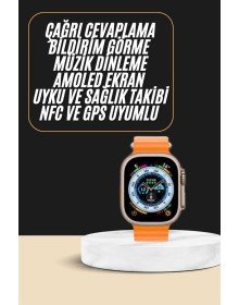 Akıllı Saat Amoled Ekran Bluetooth Bağlantılı Özel Tasarım Unısex