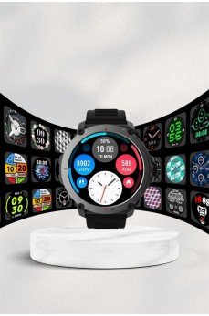 Akıllı Saat Amoled Ekran Metal Ve Deri Kordonlu Uyku ve Sağlık Takibi Titreşimli