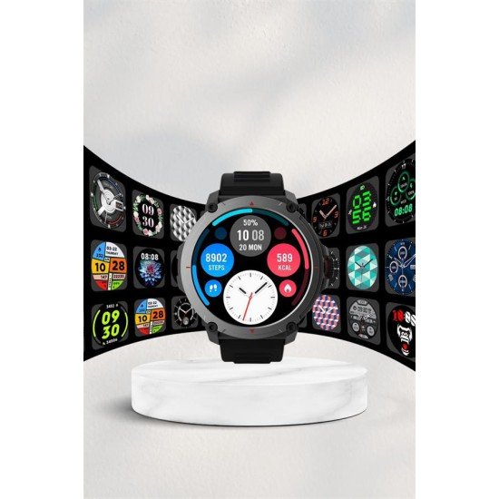 Akıllı Saat Amoled Ekran Metal Ve Deri Kordonlu Uyku ve Sağlık Takibi Titreşimli Akıllı Saat Amoled Ekran Metal Ve Deri Kordonlu Uyku ve Sağlık Takibi Titreşimli