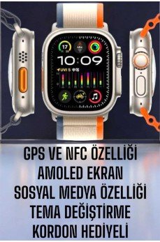 Akıllı Saat Amoled Ekran NFC Uyumlu Spor Modları Android ve İOS Uyumlu