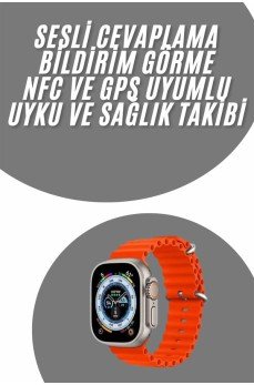 yeni nesil Akıllı Saat Android ve İOS Uyumlu 49 MM NFC Özelliği GPS Takibi