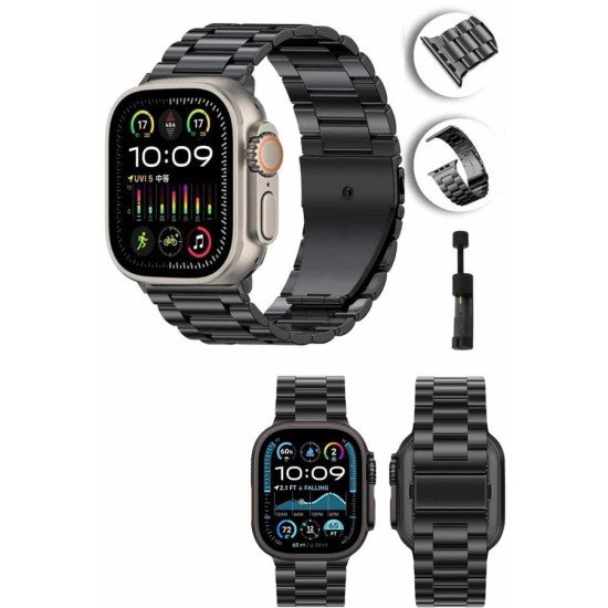 Akıllı Saat Arama Konuşma GPS ve NFC Özelliği 3 Kordonlu Amoled Ekran