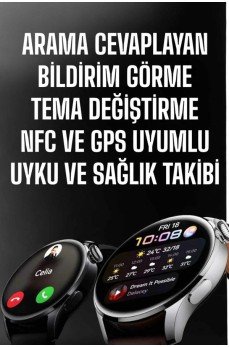 Akıllı Saat Bildirim Görme Amoled Ekran GPS Uyumlu Sesli Görüşme