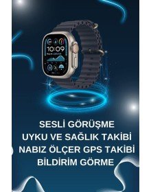 Akıllı Saat Bluetooth Bağlantılı NFC ve GPS Uyumlu Nabız Ölçer Sesli Görüşme