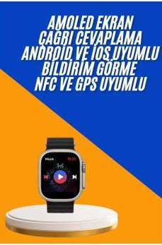 Akıllı Saat Çok Fonksiyonlu Unısex Sosyal Medya Girişli Bluetooth Bağlantılı