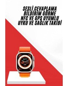 Akıllı Saat GPS Özelliği Bildirim Görme Adımsayar Sesli Görüşme Yapabilen