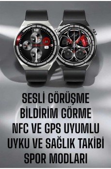 Akıllı Saat GPS VE NFC Özelliği Sesli Görüşme Dokunmstik Ekran