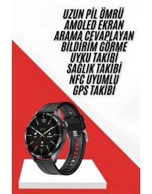 Akıllı Saat Ios Ve Android Tüm Telefonlara Uyumlu Çok Fonksiyonlu Amoled Ekran