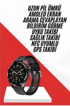Akıllı Saat Ios Ve Android Tüm Telefonlara Uyumlu Çok Fonksiyonlu Amoled Ekran