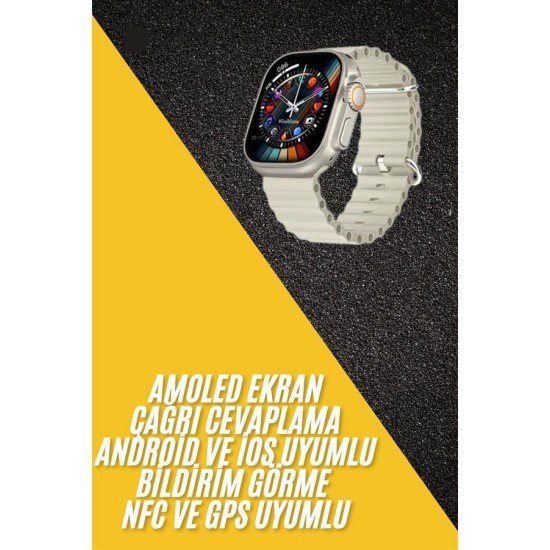 Akıllı Saat Kol Saati Android ve İOS Uyumlu Nabız Ölçer Sesli Asistan Akıllı Saat Kol Saati Android ve İOS Uyumlu Nabız Ölçer Sesli Asistan