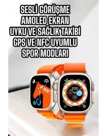 Akıllı Saat NFC ve GPS Uyumlu Uyku ve Sağlık Takibi Sesli Görüşme